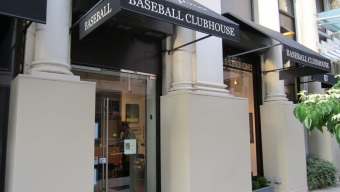 Author Ted Reed at Bergino Baseball Clubhouse