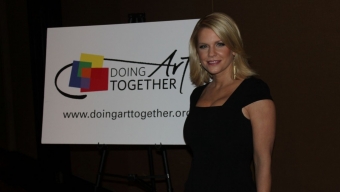 Swizz Beatz, VH1′s Carrie Keagan & Rico Love at Doing Art Together Annual Benefit