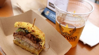 Ramen Burger & Sapporo Team Up For Tasting
